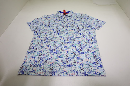 New Redvanly Golf Pattern Polo Mens Size Medium Blue Regular 999F New Redvanly Golf Pattern Polo Mens Size Medium Blue Regular 999F