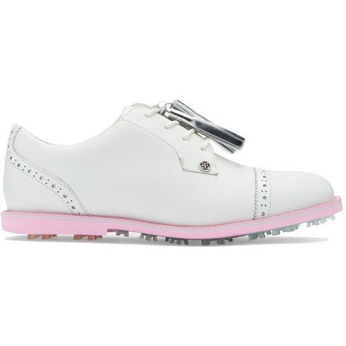 G/FORE Cap Toe Gallivanter with Tassle Shoes Womens 7 Snow/Blush HB4-3-34 G/FORE Cap Toe Gallivanter with Tassle Shoes Womens 7 Snow/Blush HB4-3-34