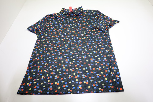 New Redvanly Golf Pattern Polo Mens Size Medium Black Regular 999F New Redvanly Golf Pattern Polo Mens Size Medium Black Regular 999F