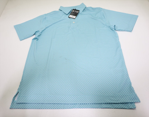 FootJoy DotGeo Print Polo Mens Size Medium Mint/White/Navy 935C 01300568 FootJoy DotGeo Print Polo Mens Size Medium Mint/White/Navy 935C 01300568