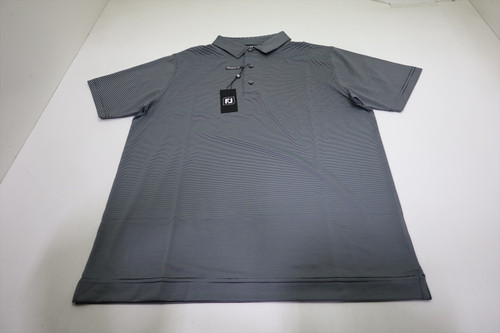 FootJoy Golf MicroFeeder AF Polo Mens Size Large Black/Grey 939D New 01302494 FootJoy Golf MicroFeeder AF Polo Mens Size Large Black/Grey 939D New 01302494