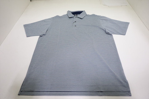 FootJoy Hickory Stripe Pique Polo Mens Size Large HGREY/NAVY 939D New 01302476 FootJoy Hickory Stripe Pique Polo Mens Size Large HGREY/NAVY 939D New 01302476