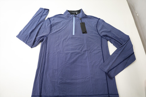 Greyson Herringbow Printed Tate Pullover Mens Medium Blue 930C 01301090 Greyson Herringbow Printed Tate Pullover Mens Medium Blue 930C 01301090
