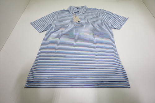Peter Millar Golf Classic Polo Mens Size Medium WH/LB 942D New 01302521 Peter Millar Golf Classic Polo Mens Size Medium WH/LB 942D New 01302521