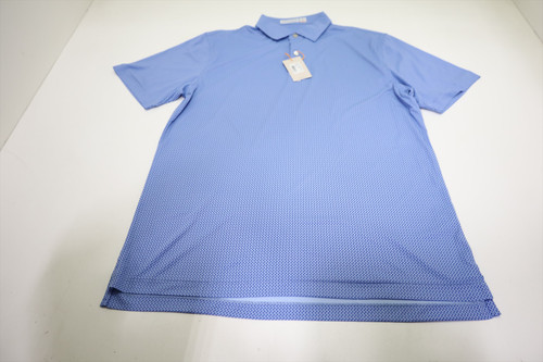 Peter Millar Golf Pattern Polo Mens Size Medium COTTAGE BLUE 956I New 01306731 Peter Millar Golf Pattern Polo Mens Size Medium COTTAGE BLUE 956I New 01306731
