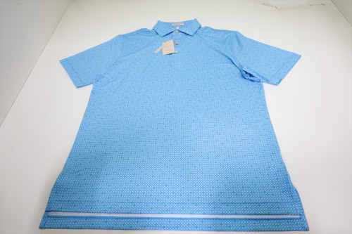 Peter Millar Golf Pattern Polo Mens Size Medium RVRBD 956I New 01306748 Peter Millar Golf Pattern Polo Mens Size Medium RVRBD 956I New 01306748