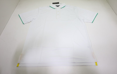 Bobby Jones Collection Polo Mens Large White/Yellow/Green 956E New 01306102 Bobby Jones Collection Polo Mens Large White/Yellow/Green 956E New 01306102