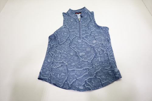 Greyson Utopia Sleeveless Polo Womens Small Vintage Indigo 962D 01304389 Greyson Utopia Sleeveless Polo Womens Small Vintage Indigo 962D 01304389