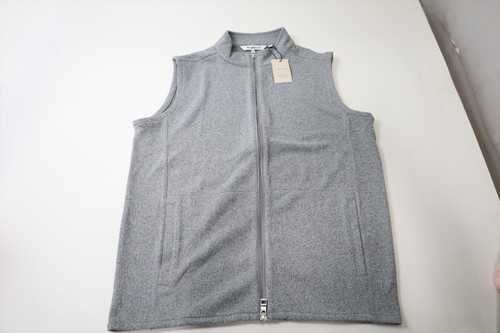 Peter Millar Crown Sweater Fleece Vest Mens Size Medium Gale Grey 1031E 01307891 Peter Millar Crown Sweater Fleece Vest Mens Size Medium Gale Grey 1031E 01307891