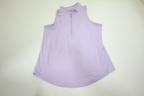 Greyson Sleeveless Vesta Mock Neck Polo Womens Small Lavander 1050E 01309888 Greyson Sleeveless Vesta Mock Neck Polo Womens Small Lavander 1050E 01309888