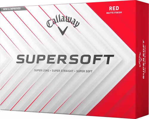 Callaway Supersoft 2025 1 Dozen Golf Balls Red