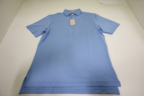 Peter Millar Golf Solid Polo Mens Size Medium COTTAGE BLUE 970E New 01310722 Peter Millar Golf Solid Polo Mens Size Medium COTTAGE BLUE 970E New 01310722