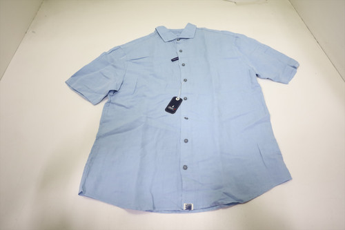 Johnnie-O Short Sleeve Button Down Mens Size Medium MALIBLU 976F New 01310171