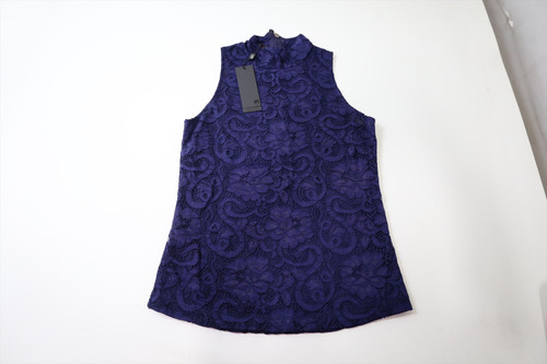 Greyson Lennox Lace Mock Neck Top Polo Womens Small Sky 971D New 01310545 Greyson Lennox Lace Mock Neck Top Polo Womens Small Sky 971D New 01310545