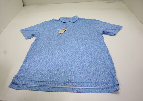 Peter Millar Golf Print Polo Mens Size Medium Cottage Blue 926A 01249622 New Peter Millar Golf Print Polo Mens Size Medium Cottage Blue 926A 01249622 New