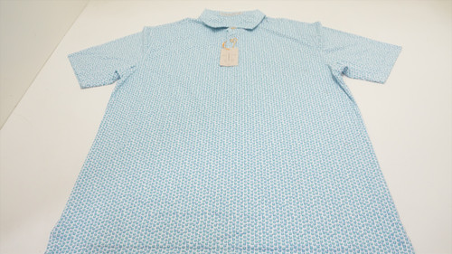 Peter Millar Golf Pattern Polo Mens Size Medium White 1027A 01236405 New Peter Millar Golf Pattern Polo Mens Size Medium White 1027A 01236405 New