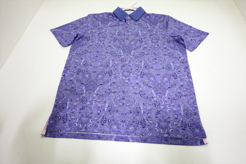 Greyson Golf Herbarium Polo Mens Size Medium Kingfisher 987F New 01311192
