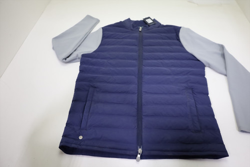Peter Millar Stitchless Baffle Hybrid Jacket Mens Size Medium Navy 972G 01310678 Peter Millar Stitchless Baffle Hybrid Jacket Mens Size Medium Navy 972G 01310678