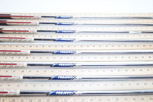 Project X Blue Label Steel 120 6.0 Stiff 33.75"-37.25" Iron Shaft Set Pulls 4344 Project X Blue Label Steel 120 6.0 Stiff 33.75"-37.25" Iron Shaft Set Pulls 4344