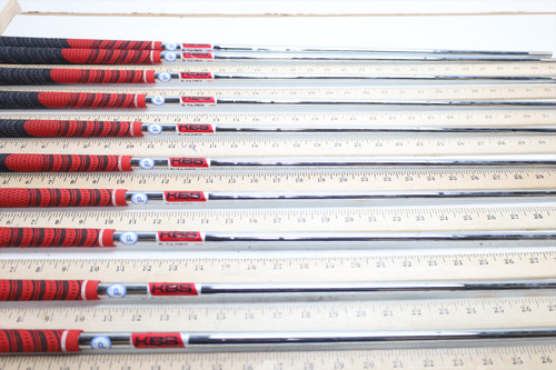 Kbs S-Taper 130 130g X-STIFF 33.5"-37.25 Iron Shaft Set Pulls .355 2118 Kbs S-Taper 130 130g X-STIFF 33.5"-37.25 Iron Shaft Set Pulls .355 2118