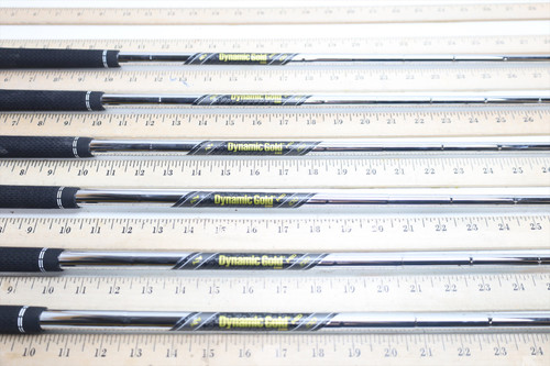 True Temper Dynamic Gold Mid 100 S300 33.75"-36.75" Iron Shaft Set Pulls 8925 True Temper Dynamic Gold Mid 100 S300 33.75"-36.75" Iron Shaft Set Pulls 8925