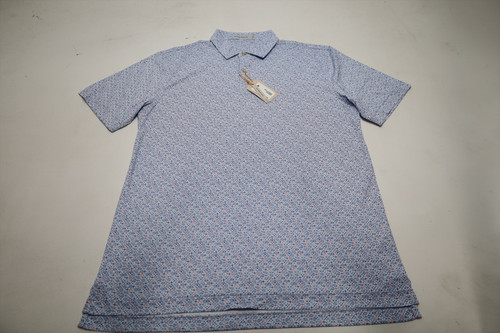Golf Pattern Polo Mens Size Medium WHITE Regular New INV12587931 Golf Pattern Polo Mens Size Medium WHITE Regular New INV12587931