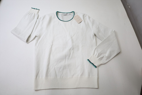 Peter Millar Coolspun Cotton Sweater Womens Small White Crewneck 1004F 01280317
