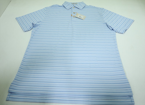 Peter Millar Golf Solid Polo Mens Size Medium WHITE Regular New INV12625387