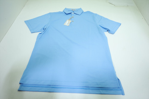 Peter Millar Golf Solid Polo Mens Size Medium RVRBD Regular New Peter Millar Golf Solid Polo Mens Size Medium RVRBD Regular New