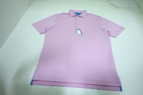 Johnnie-O Golf MICHAEL_SMS Polo Mens Size Medium PORTO PINK Regular New Johnnie-O Golf MICHAEL_SMS Polo Mens Size Medium PORTO PINK Regular New