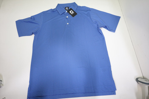 FootJoy Golf Dot Geo Print Lisle TF Polo Mens Size Large Mrn/Nvy/White 1007G FootJoy Golf Dot Geo Print Lisle TF Polo Mens Size Large Mrn/Nvy/White 1007G