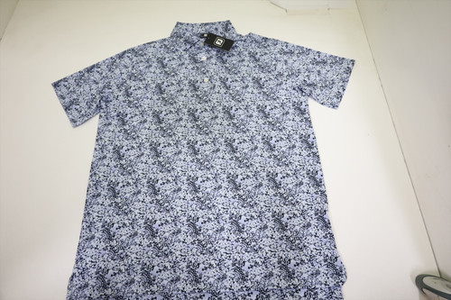 FootJoy Golf Garden Print Polo Mens Size Large Periwinkle Regular 1007G New FootJoy Golf Garden Print Polo Mens Size Large Periwinkle Regular 1007G New