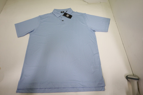 FootJoy Golf Bracket Print Polo Mens Size Large Air Blue Regular 1007G New FootJoy Golf Bracket Print Polo Mens Size Large Air Blue Regular 1007G New