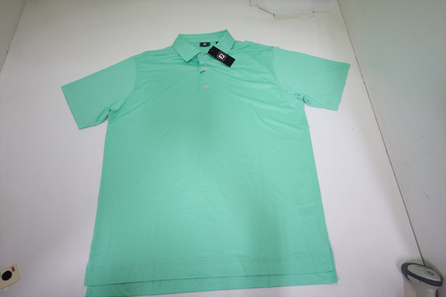FootJoy Golf Abascus Print Polo Mens Size Large Seafoam Regular 1007G New FootJoy Golf Abascus Print Polo Mens Size Large Seafoam Regular 1007G New