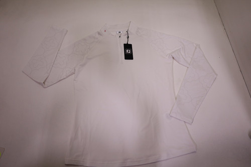 FootJoy SPC Dye 1/4 Zip Pullover Womens Size Small Printed White 1010E 01312221