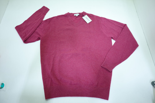 Peter Millar Golf 97% Cashmere Sweater Mens Size Medium POM V-Neck 1012F New