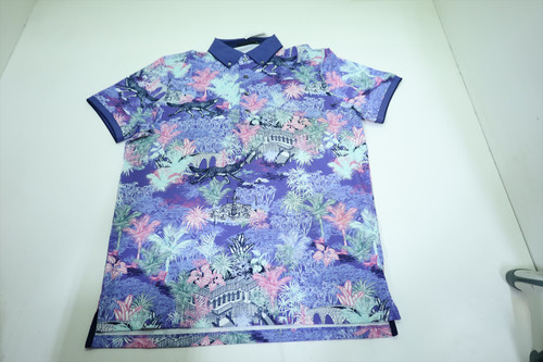 Greyson Golf Savannah Nights Polo Mens Size Medium Kingfisher 1011F New 01312241