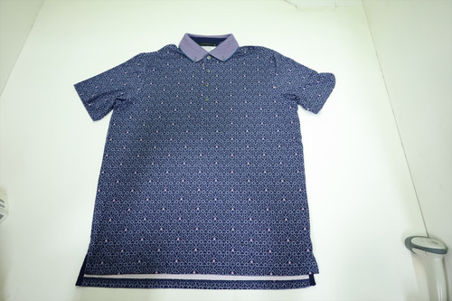 Greyson Golf Lowercase Polo Mens Size Medium Maltese Blue 1011F New 01312224