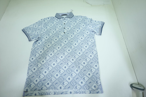 Greyson Golf Bandana Diaries Polo Mens Size Medium Arctic 1011F New 01312240