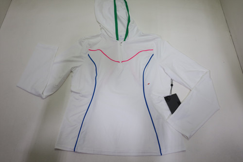 G/Fore Golf Solid Pullover Womens Size Medium Snow W/Logo 1007F New 01312165 G/Fore Golf Solid Pullover Womens Size Medium Snow W/Logo 1007F New 01312165