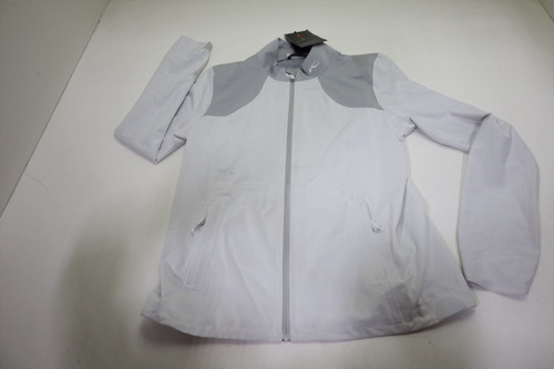 Kjus Golf Solid Jacket Womens Size 38 White/Grey W/Logo 1003G New 01312036 Kjus Golf Solid Jacket Womens Size 38 White/Grey W/Logo 1003G New 01312036