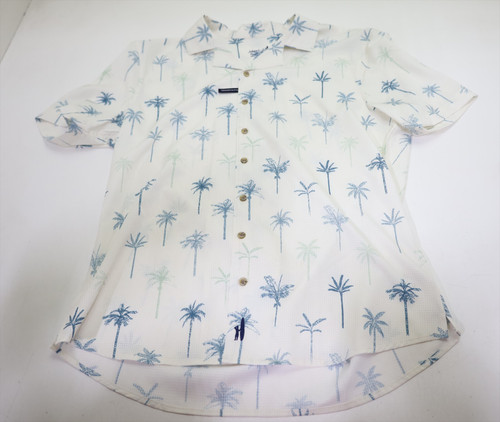 Johnnie-O Golf Palms Button Down Mens Size Medium White 976F New 01310169 Johnnie-O Golf Palms Button Down Mens Size Medium White 976F New 01310169