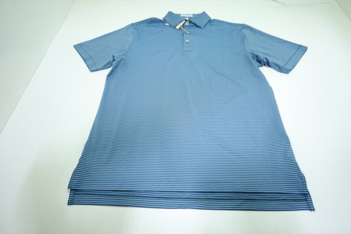 Peter Millar Golf Solid Polo  Mens Size  Medium NPINE Regular  New INV12548625