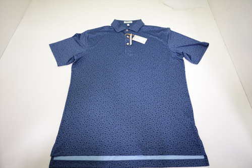 Peter Millar Golf Pattern Polo Mens Size Medium BLHZE Regular New INV12613435 Peter Millar Golf Pattern Polo Mens Size Medium BLHZE Regular New INV12613435