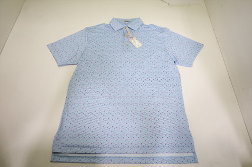 Peter Millar Golf Pattern Polo Mens Size Medium SEAPT Regular New INV12613365 Peter Millar Golf Pattern Polo Mens Size Medium SEAPT Regular New INV12613365
