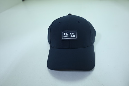 PETER MILLAR Pursuit Performance Stacked Logo Hat Men One Size Navy New 5776 PETER MILLAR Pursuit Performance Stacked Logo Hat Men One Size Navy New 5776