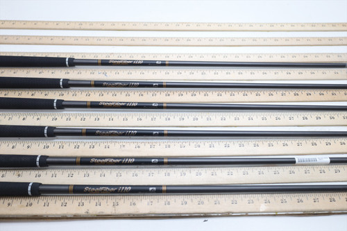 Aerotech Steelfiber Priv Res. I110 Stiff 34.25"-36.75" Iron Shaft Set Pulls 4360 Aerotech Steelfiber Priv Res. I110 Stiff 34.25"-36.75" Iron Shaft Set Pulls 4360