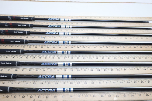 Accra iS7 Iseries 70I 70g 34.25'-37.5" Iron Shaft Set Pulls 04344 Accra iS7 Iseries 70I 70g 34.25'-37.5" Iron Shaft Set Pulls 04344