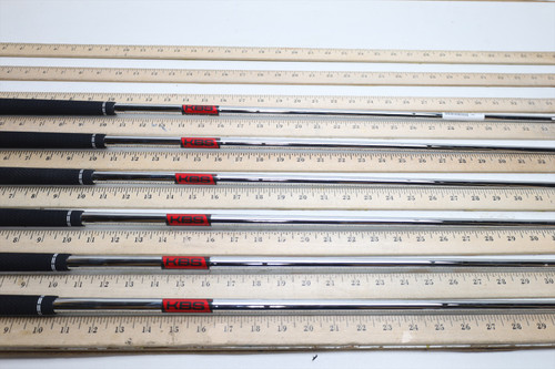Kbs S-Taper Lite 100 100g Stiff 35"-37.5' Iron Shaft Set Pulls 04369 Kbs S-Taper Lite 100 100g Stiff 35"-37.5' Iron Shaft Set Pulls 04369