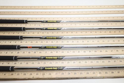 True Temper Dynamic Gold Mid 100 S300 34.75"-37.25" Iron Shaft Set Pulls 36673 True Temper Dynamic Gold Mid 100 S300 34.75"-37.25" Iron Shaft Set Pulls 36673